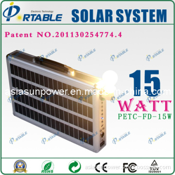15W Portable Solar Power System for Home Light (PETC-15W)